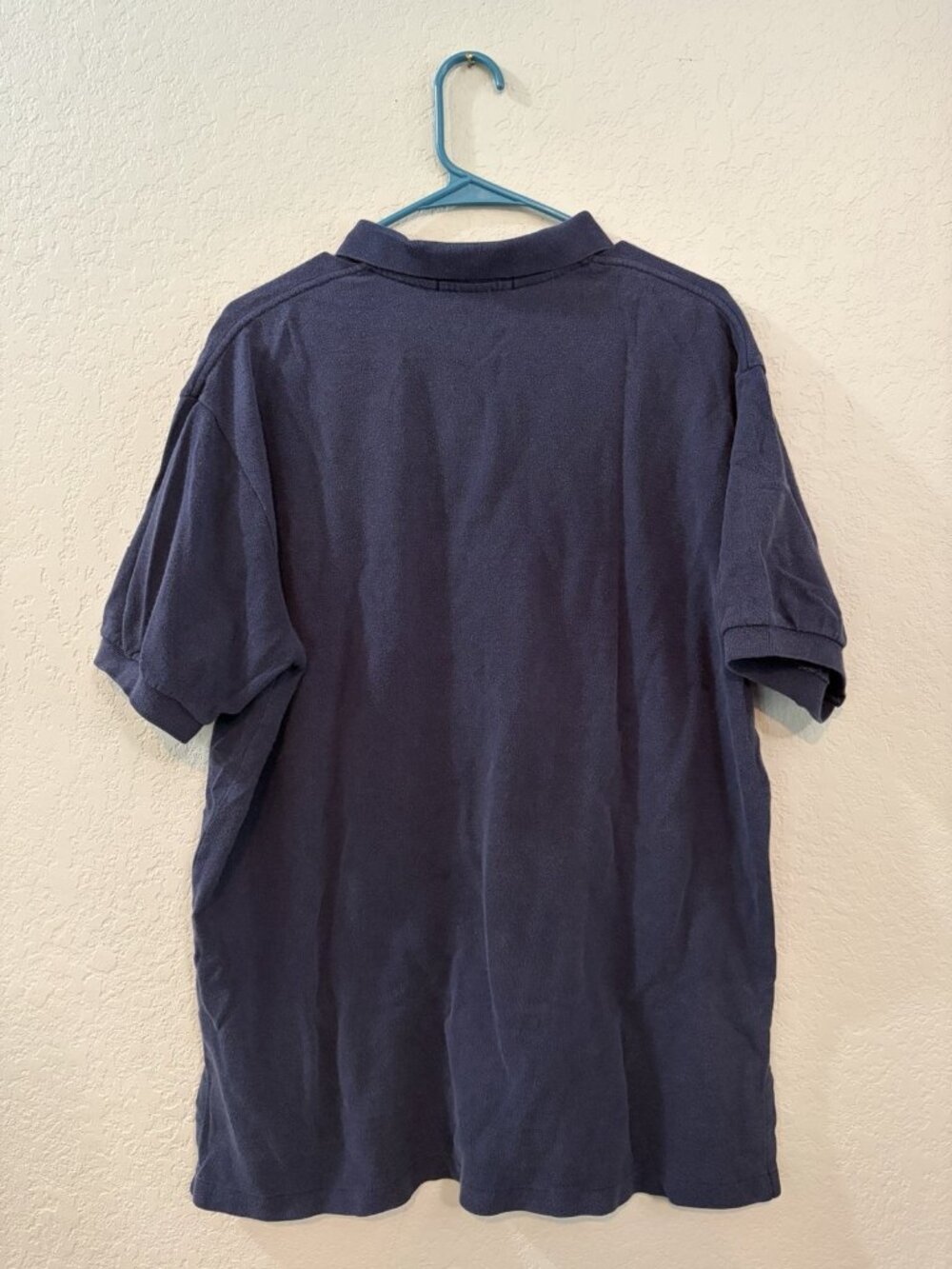 Vintage Polo By Ralph Lauren Navy Polo Sz L 100% Cotton - Picture 5 of 8